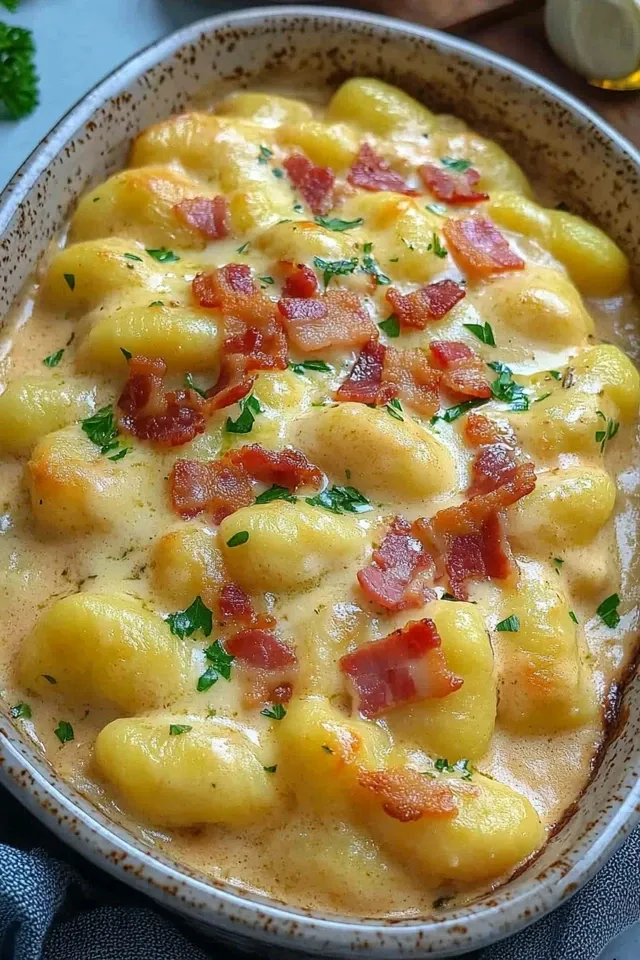 Cremiger Gnocchi Auflauf mit Lachs – Schnelle Rezeptidee