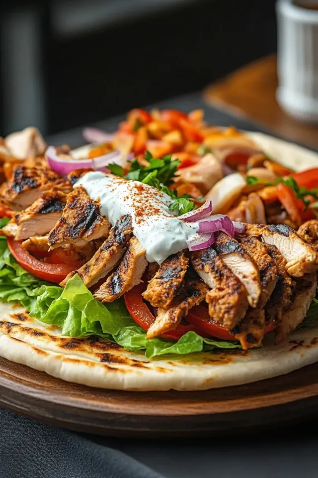 Hausgemachter Döner Kebab mit zartem Hähnchen