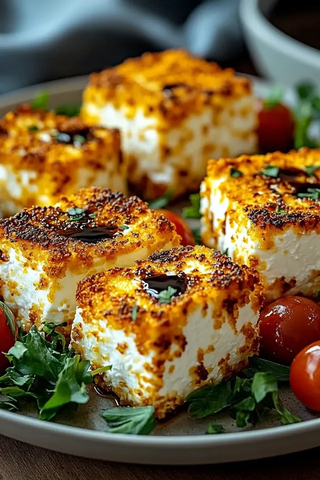 Köstlicher knuspriger Feta aus dem Airfryer