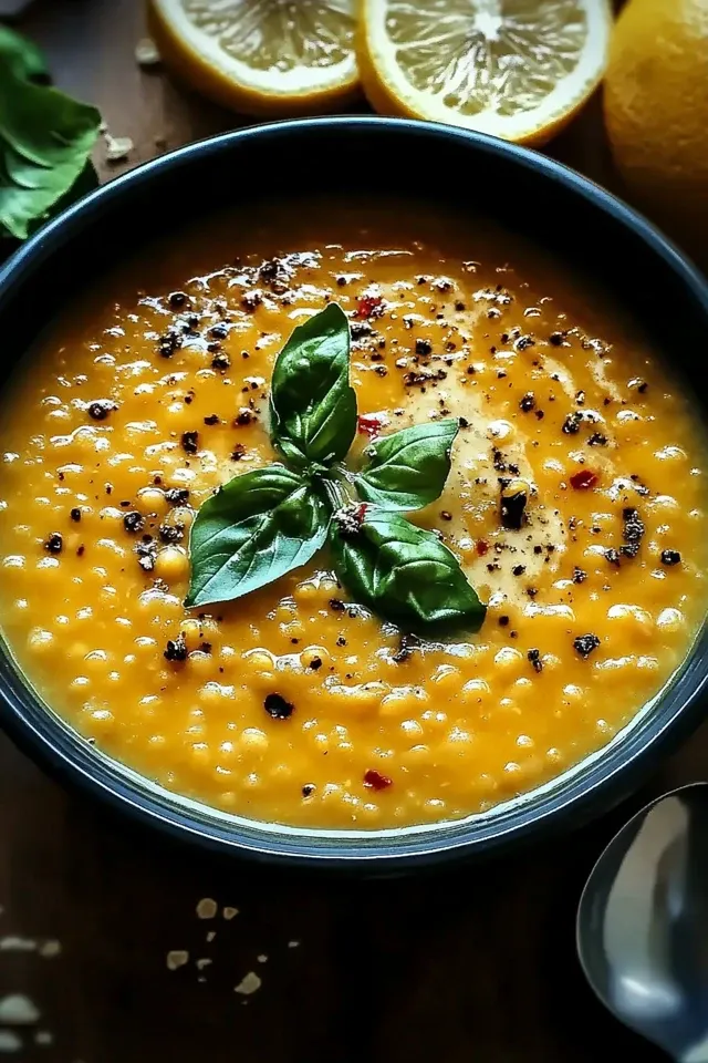 Libanesische Zitronenlinsensuppe: Ein veganes Geschmackserlebnis