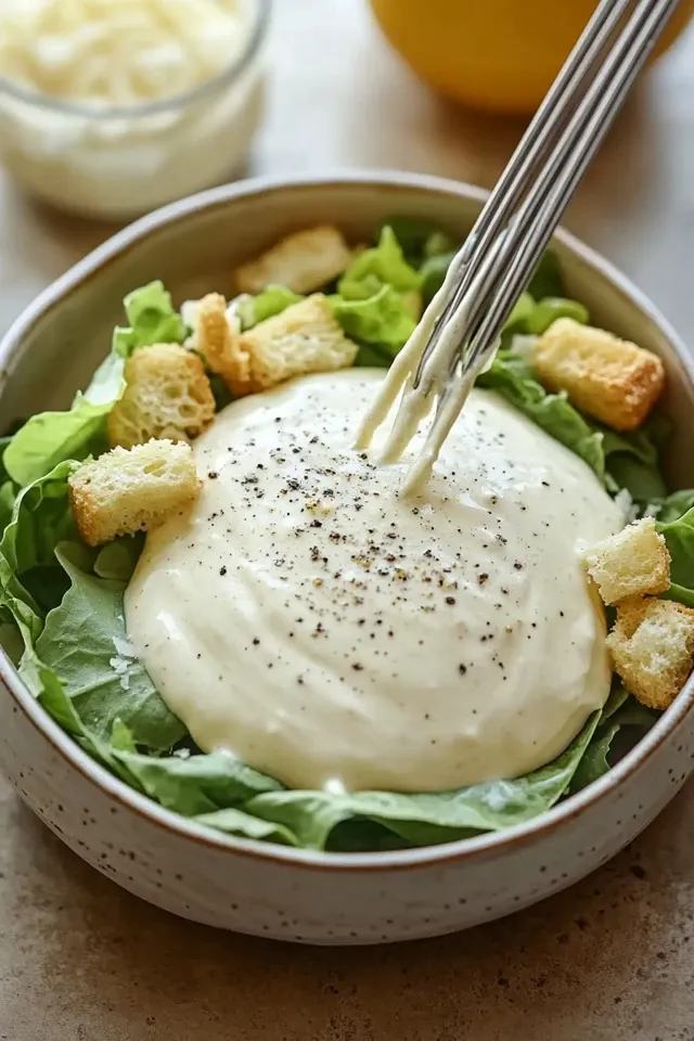Perfektes Caesar Salad Dressing Rezept: Cremig & hausgemacht