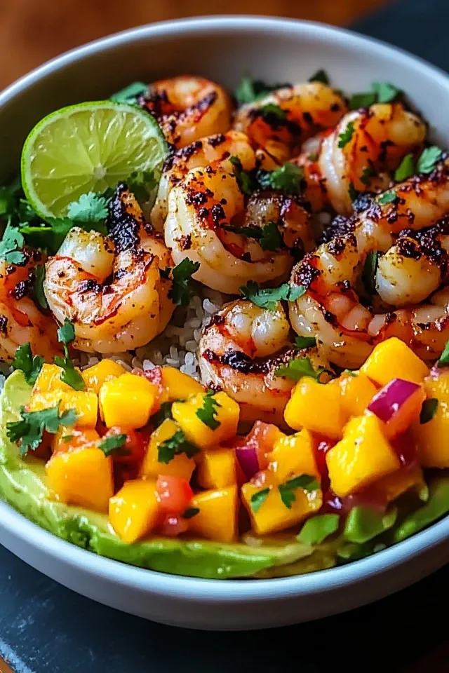 Beef-Avocado-Bowls mit Mango-Salsa und Limetten-Chili-Sauce