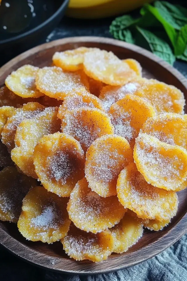Zimt-Zucker Bananenchips aus der Heißluftfritteuse