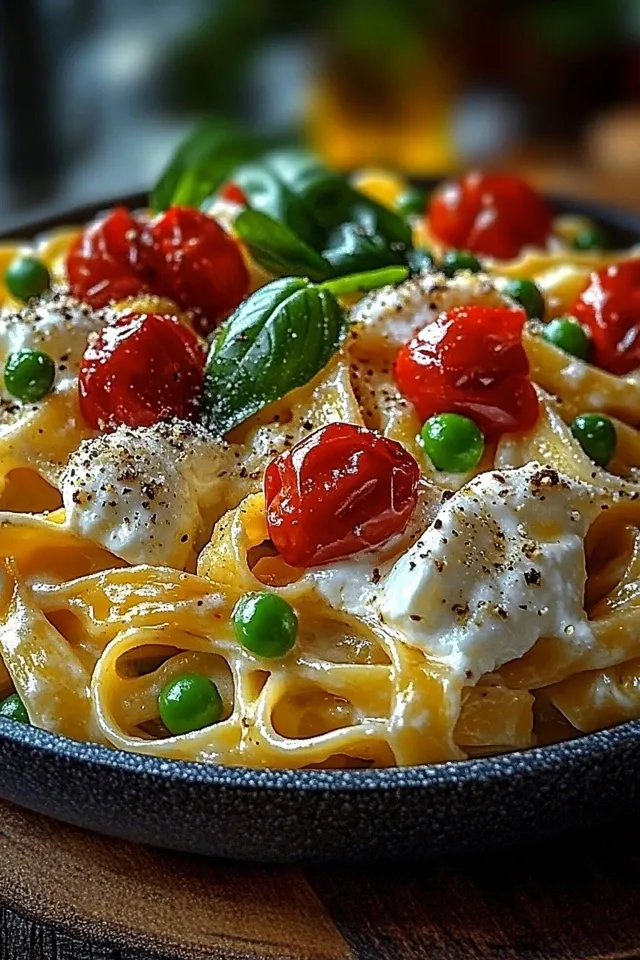 Cremige Burrata-Pasta für Feinschmecker