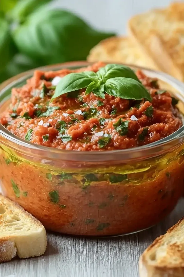Cremiger Basilikum-Tomaten-Aufstrich für jeden Anlass