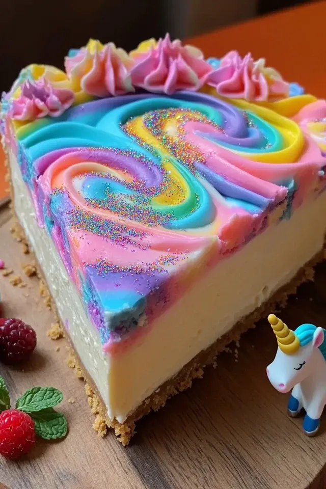 Einhorn Käsekuchen für einen unvergesslichen Kindergeburtstag