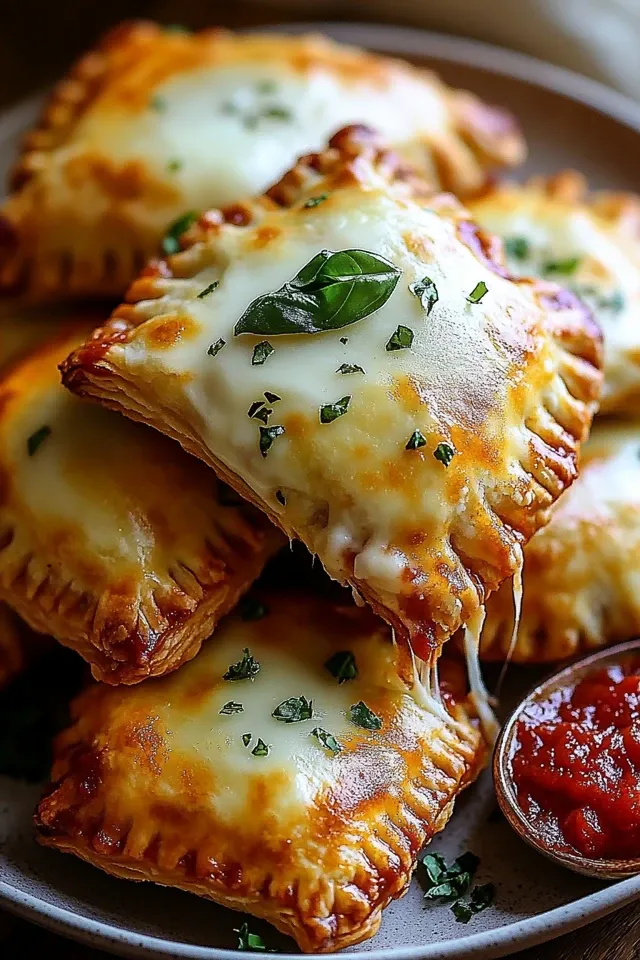 Einfache Käse-Pizzataschen Rezept