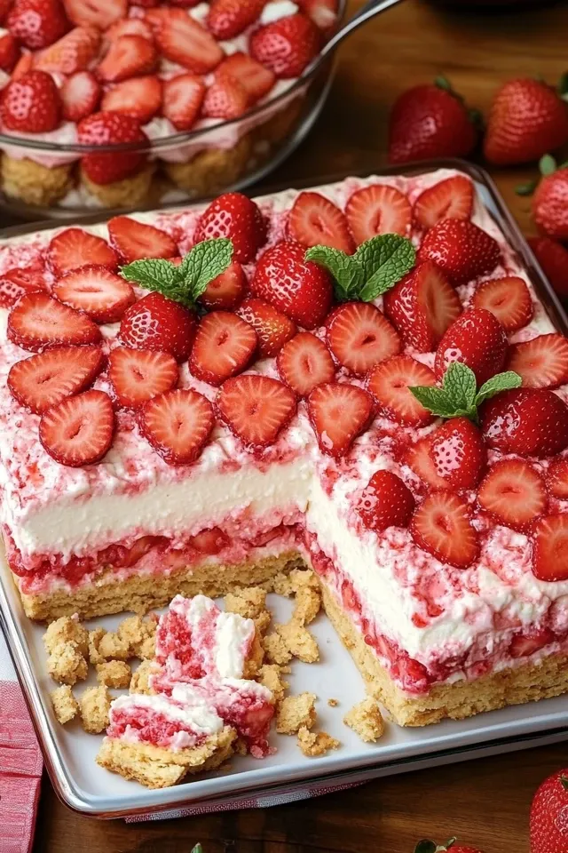 Erdbeer Keks Torte ohne Backen in 15 Minuten