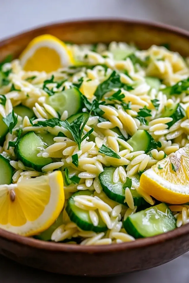 Frischer Gurken-Zitronen-Orzo-Salat – Ein erfrischendes Rezept