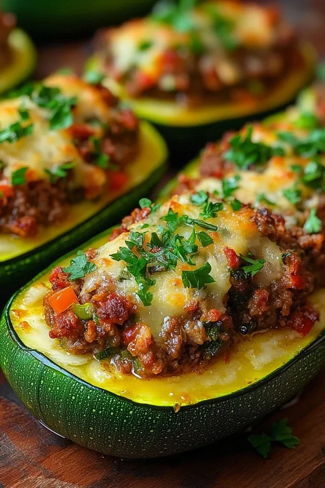 Gefüllte Zucchini Schiffchen – Ein köstlicher Genuss