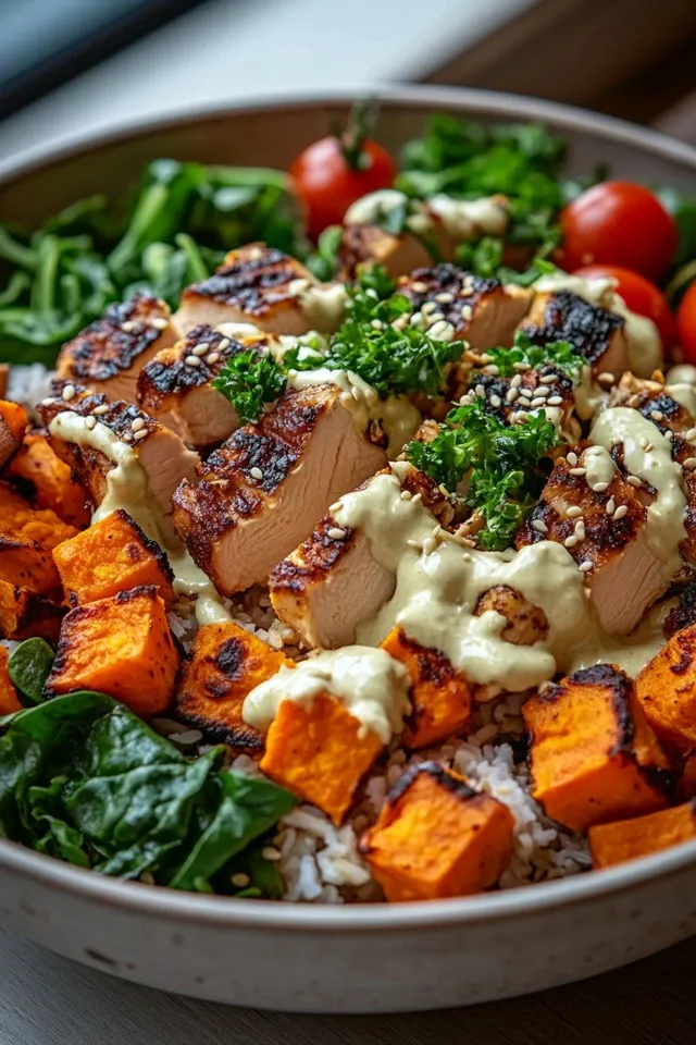 Hähnchen-Süßkartoffel-Bowls – Gesund und lecker!