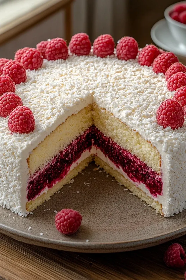 Beeren-Raffaello-Torte – Cremig, fruchtig und ein Kokostraum