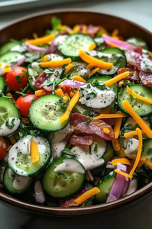 Klassischer Gurken-Ranch-Crack-Salat – Einfaches, köstliches Rezept