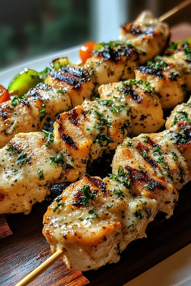 Knoblauch Parmesan Hähnchenspieße – Ein Genuss für Grillabende