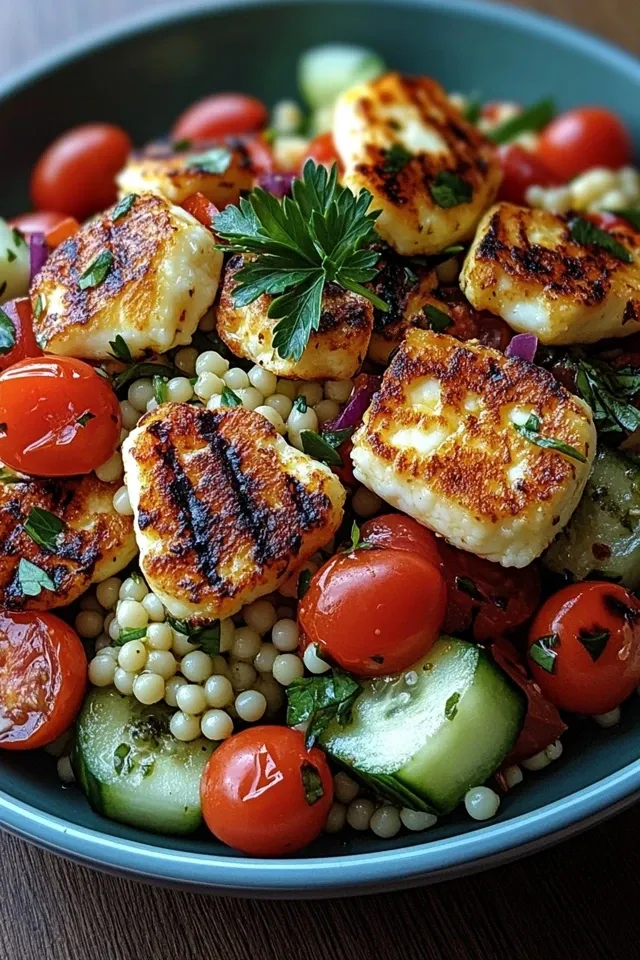 Kritharaki-Salat mit Halloumi-Croutons: Ein Geschmackserlebnis