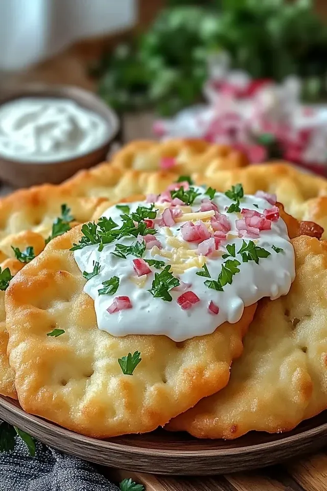 Knusprige Langos aus der Heißluftfritteuse