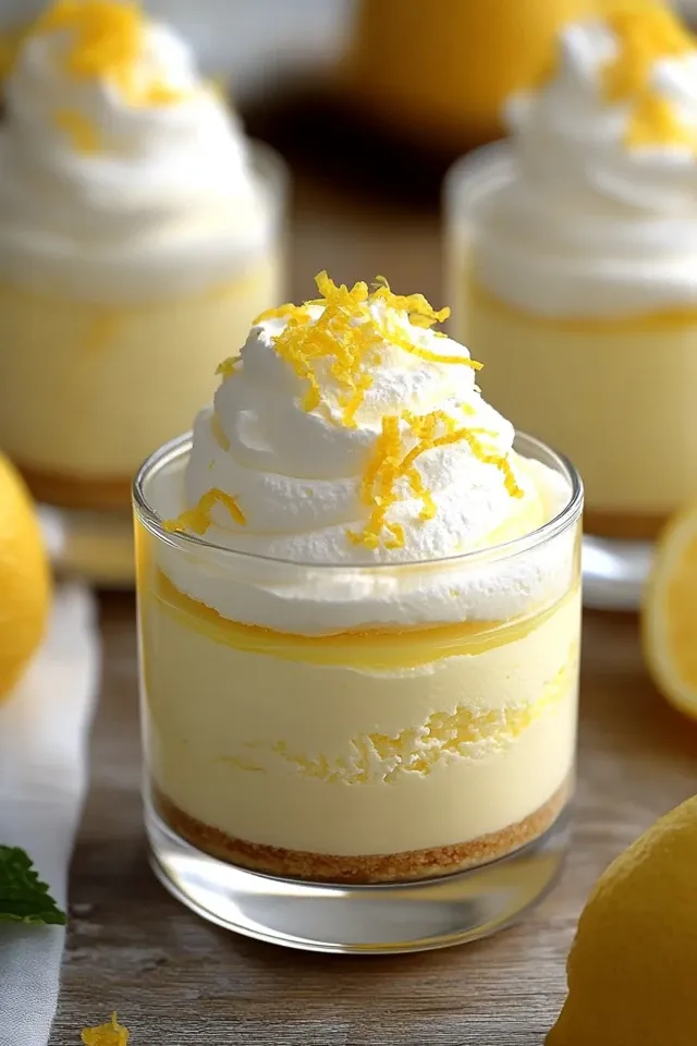 Leckere Zitronen-Mousse Cheesecake Cups