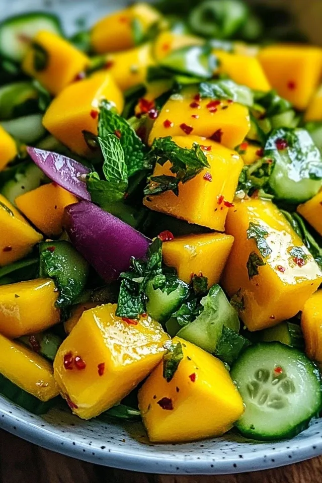 Frischer Mango-Gurken-Salat für jeden Anlass