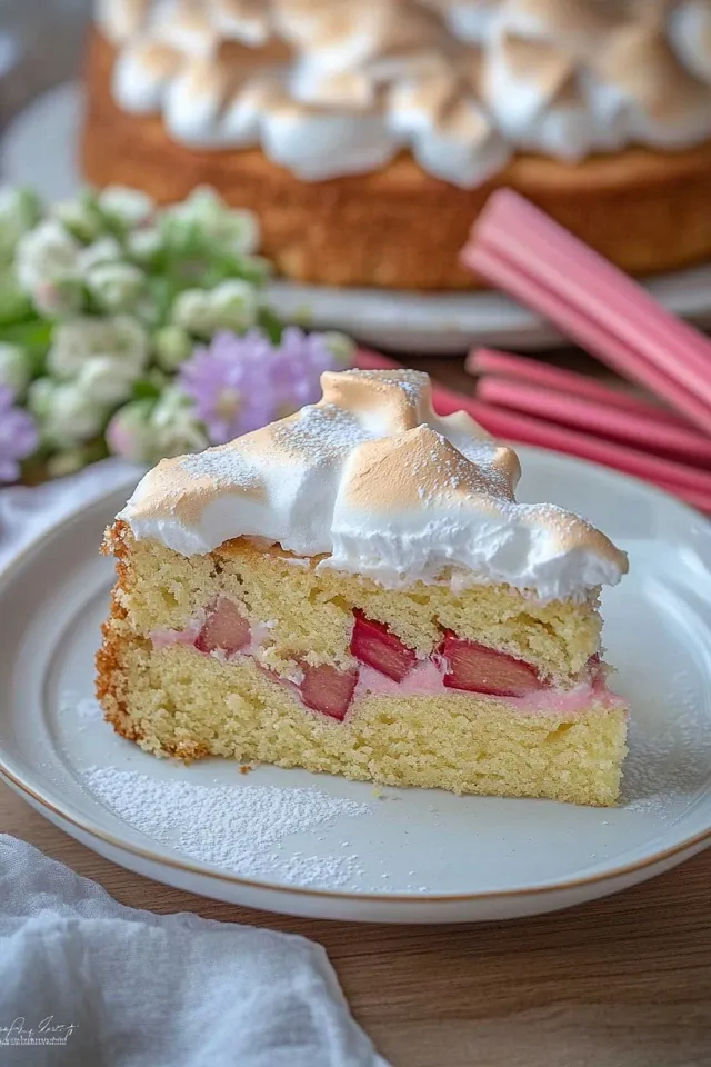 Omas Rhabarberkuchen mit Baiser: Ein Rezept voller Erinnerungen