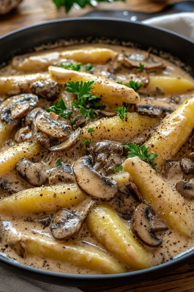 Pilzrahmsoße mit Schupfnudeln: Ein Klassiker neu interpretiert
