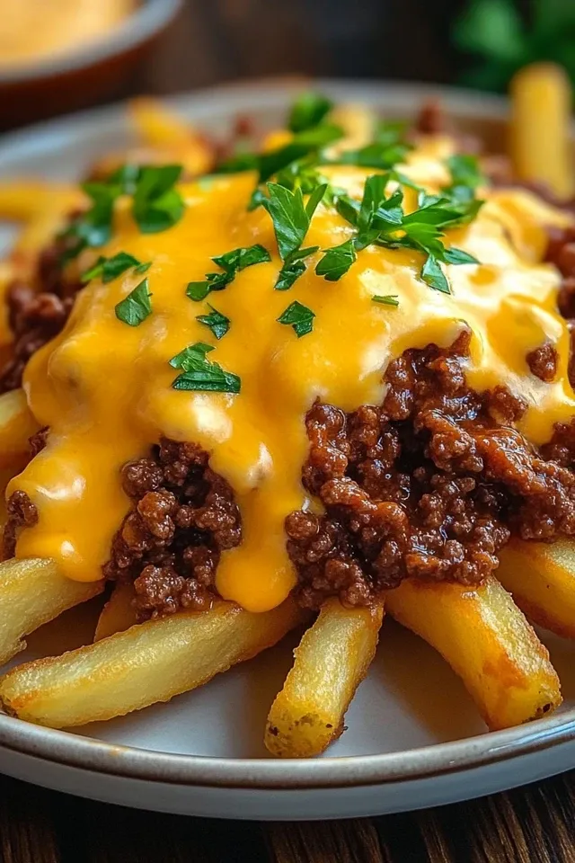 Pommes Frites mit Hackfleisch und Cheddar – Das ultimative Rezept
