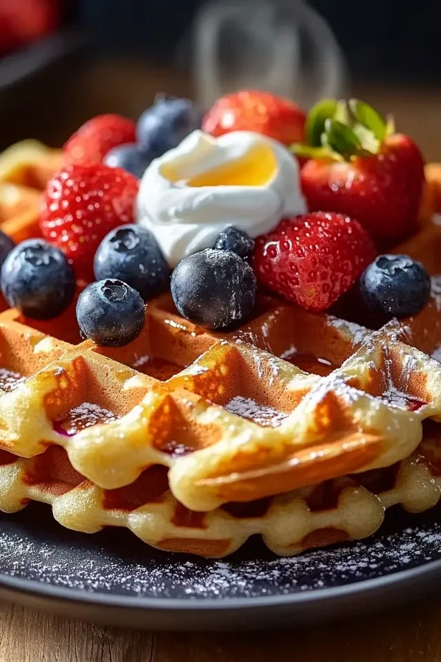 Proteinreiche Skyr Waffeln für ein gesundes Frühstück
