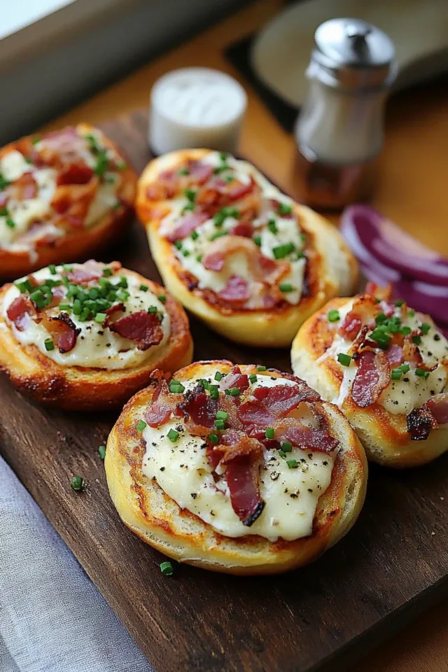 Flammkuchen Brötchen aus dem AirFryer