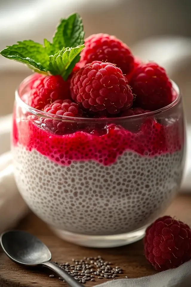 Vanille Himbeer Chia Pudding: Gesund und köstlich genießen