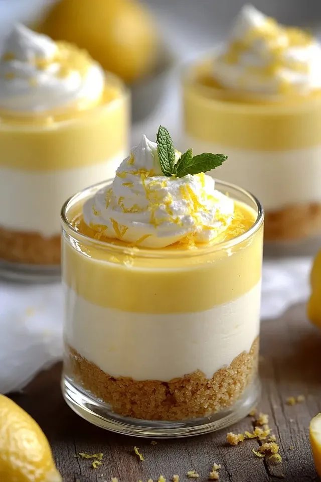 Zitronen Mousse Cheesecake Cups: Cremig-frisch genießen!